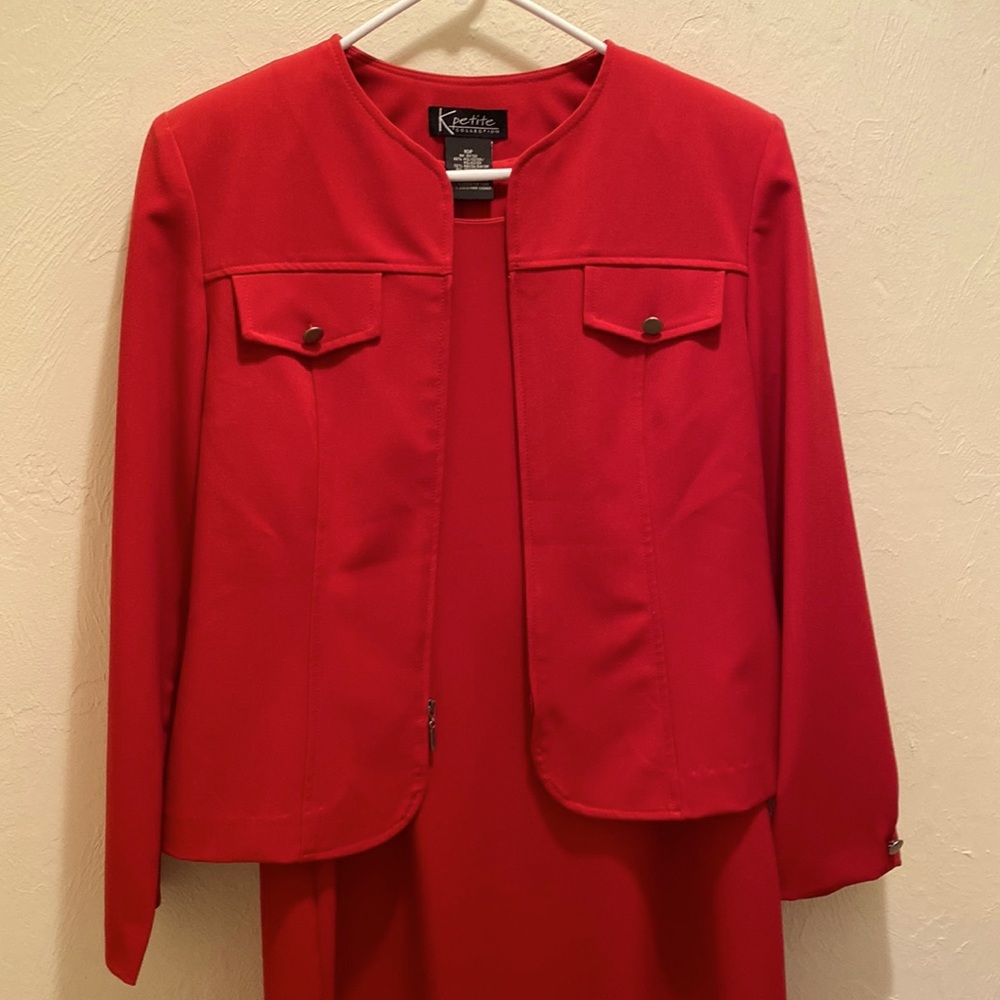 Petite dress with jacket.